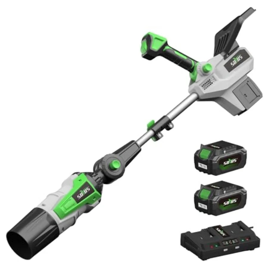 

Беспроводная воздуходувка для листьев 650 CFM/165 MPH с 2 аккумуляторами 4.0 Ач и зарядным устройством в комплекте, бесщеточный двигатель