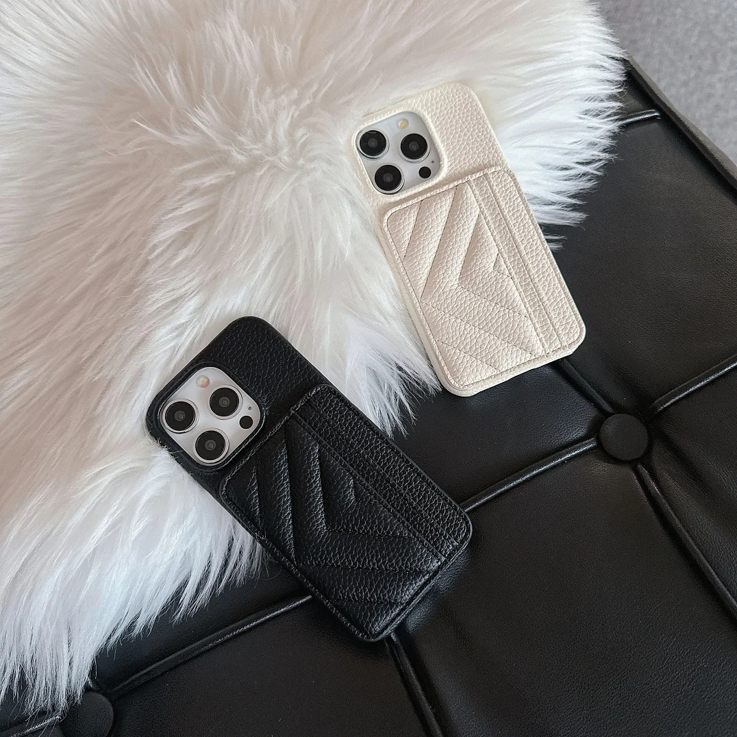 

Роскошный элегантный кожаный чехол-кошелек V-образной формы с двумя слотами для карт для iPhone 11, 12, 13, 14, 15, 16, 17 Pro Max Plus, чехол с защитой от падения