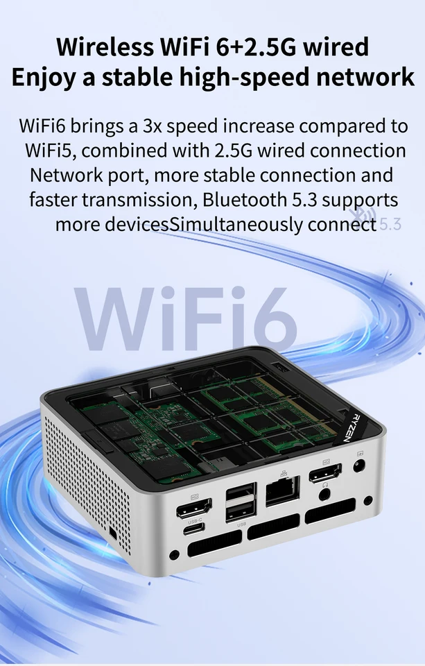 SZBOX Z43 Mini PC Ryzen 3 4300U 16GB 1TB SSD
