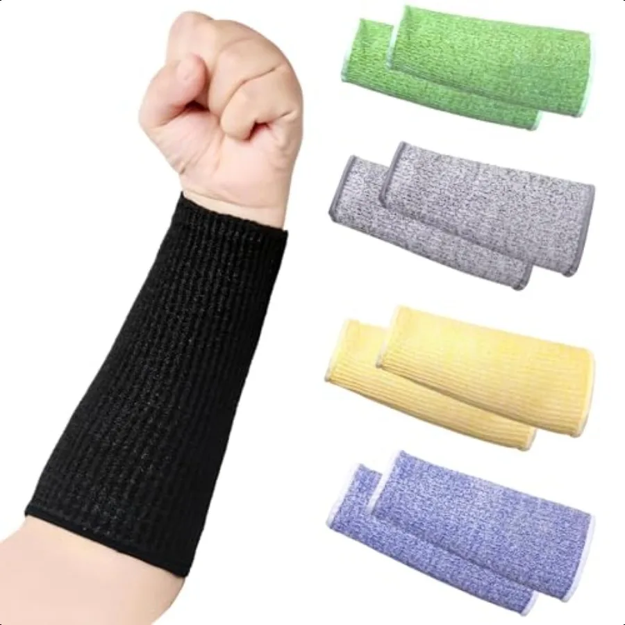 

Arm Sleeves 5 Pairs Cooling UV Protection Knitted Comprion Forearm Guards for Men Women Breathable Sun Block Arm Cover for Runn