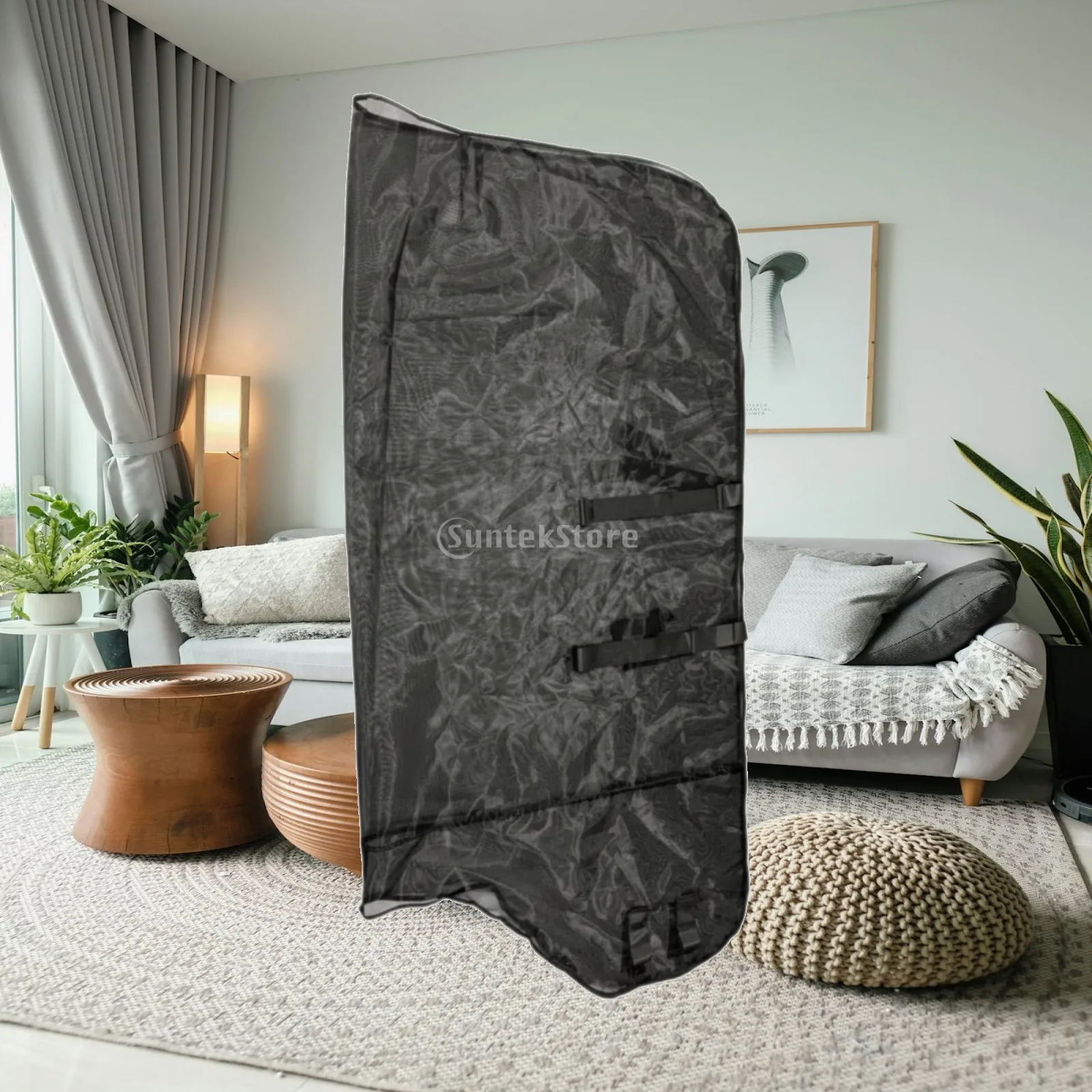 Breathable Horse Fly Net Mesh Turnout Rug for Summer with Secure Belly Straps Outdoor Equine Protection