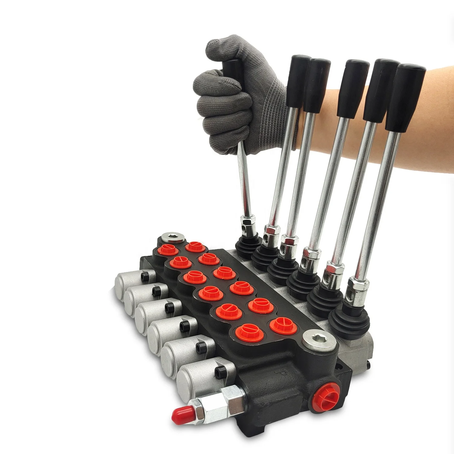 

Hy-waloil 6P40 11 GPM 6 Spool Double Acting Manual Reversing Hydraulic Control Valve for Small Tractors and Loaders