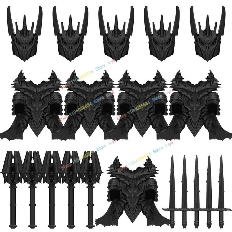 

Hot Novels protagonist Black Heavy Armor mini Building Blocks Accessory Assembly Action FIgures Dolls Decor Puzzle Toys Gifts