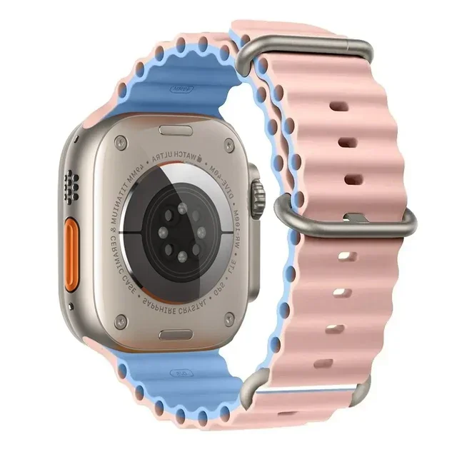 Ozeanarmband für Apple Watch Ultra 2 Band 49 mm 10 9 8 7 45 mm 41 mm Silikonarmband Armband iWatch 6 5 4 3 SE 44 mm 40 42 mm Band