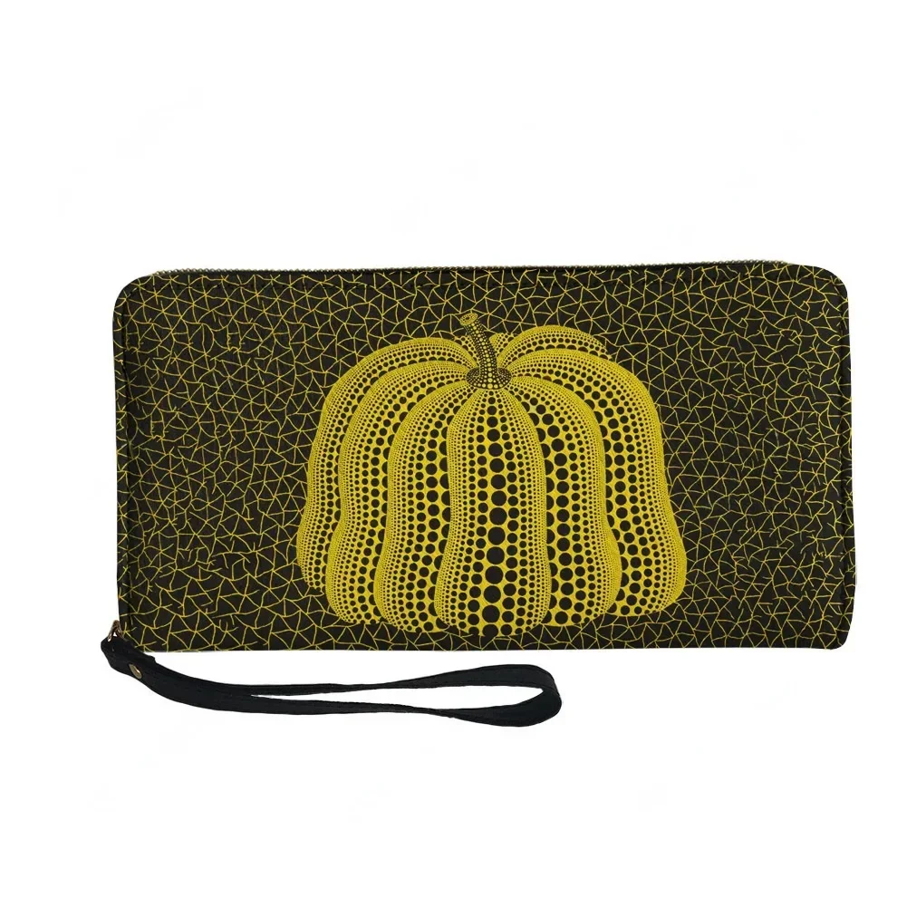 Funny Yayoi Kusama Pumkin Custom Wallet Purse Sprunki Mens Womens Zipper Long Wallets Double Print  Portable Wallet Gift Bag