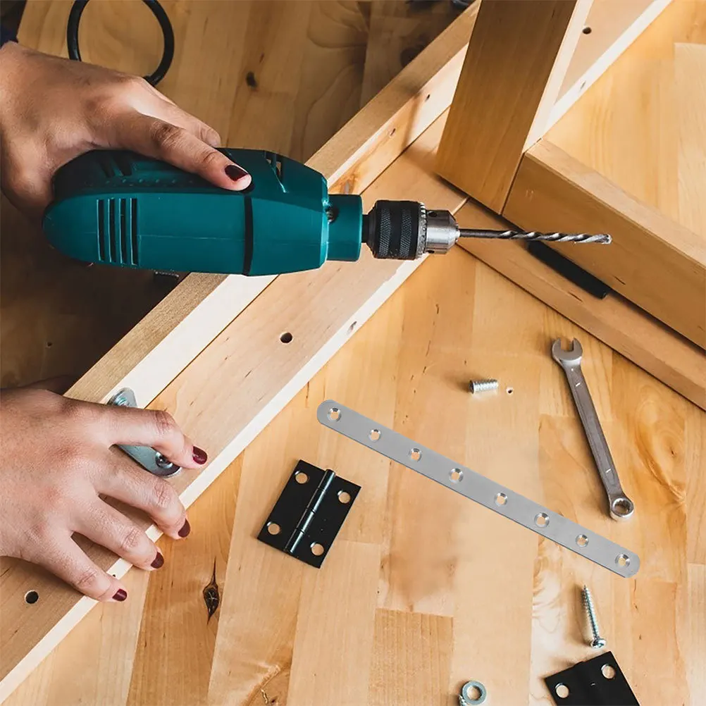 

12 Inch Stainless Steel Flat Mending Plate Connector Straight Bracket For Repair Fixing Truss Gusset Plates Brackets Hardware