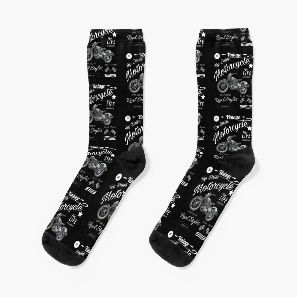 

Motorcycle Vintage Socks Non-slip custom sports Antiskid soccer gifts Woman Socks Men's