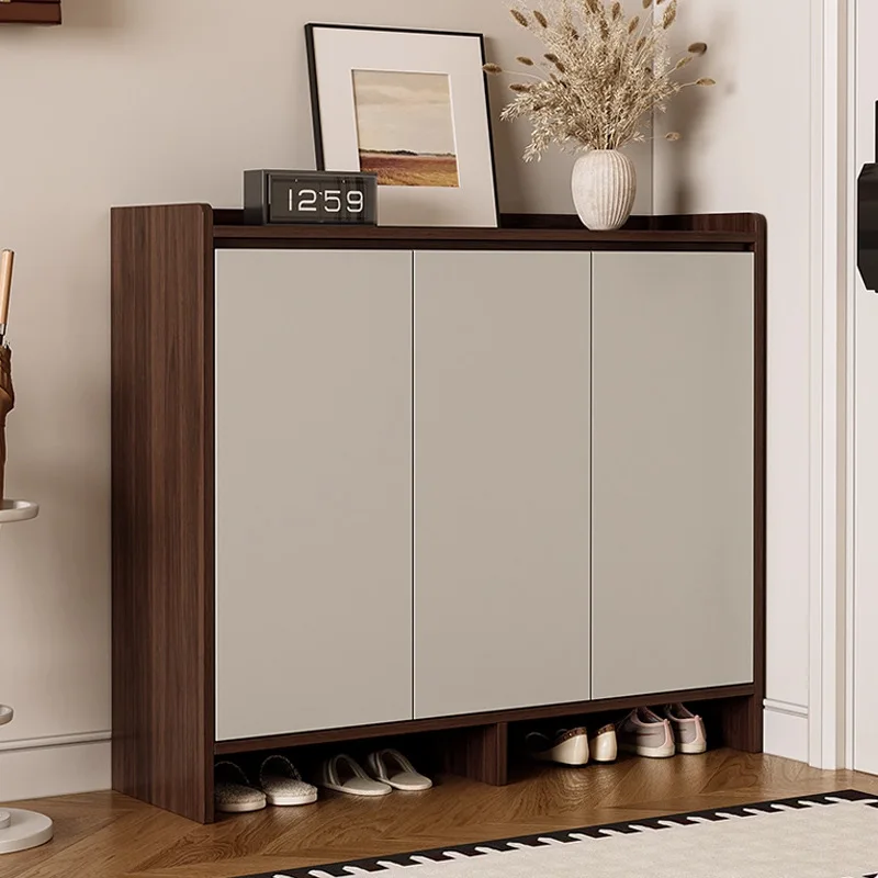 Solid wood shoe cabinet entrance entrance entrance indoor storage cabinet corridor shoe rack