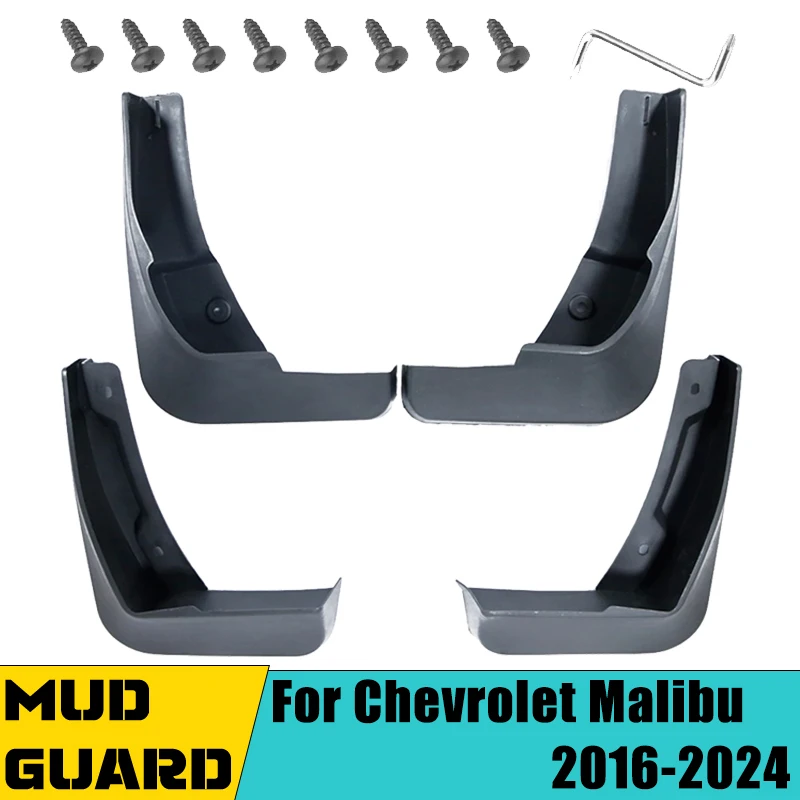 

4 PCS Car Mudguard Mud Flaps For Chevrolet Malibu 9 MK9 2016-2024 2017 2018 ABS Auto Splash Flap Guard Rear Fender Accessories