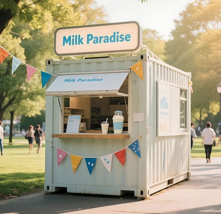 Custom Modern Outdoor Mini House Commercial Container Modular PopUp Shop with Coffee and Catering Services,Steel Cottage Kitchen