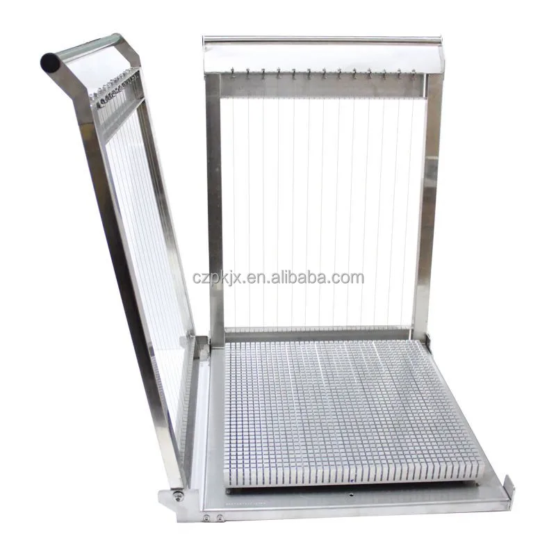 Manual Double Arm 400*400CM Cubes Cake Cutting Machine Chocolate Guitar Cutter