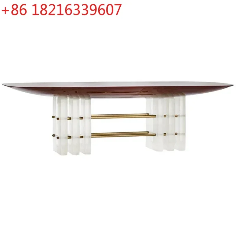 Light Luxury Designer Solid Wood Sectional Cloth Hotel Meeting -Person