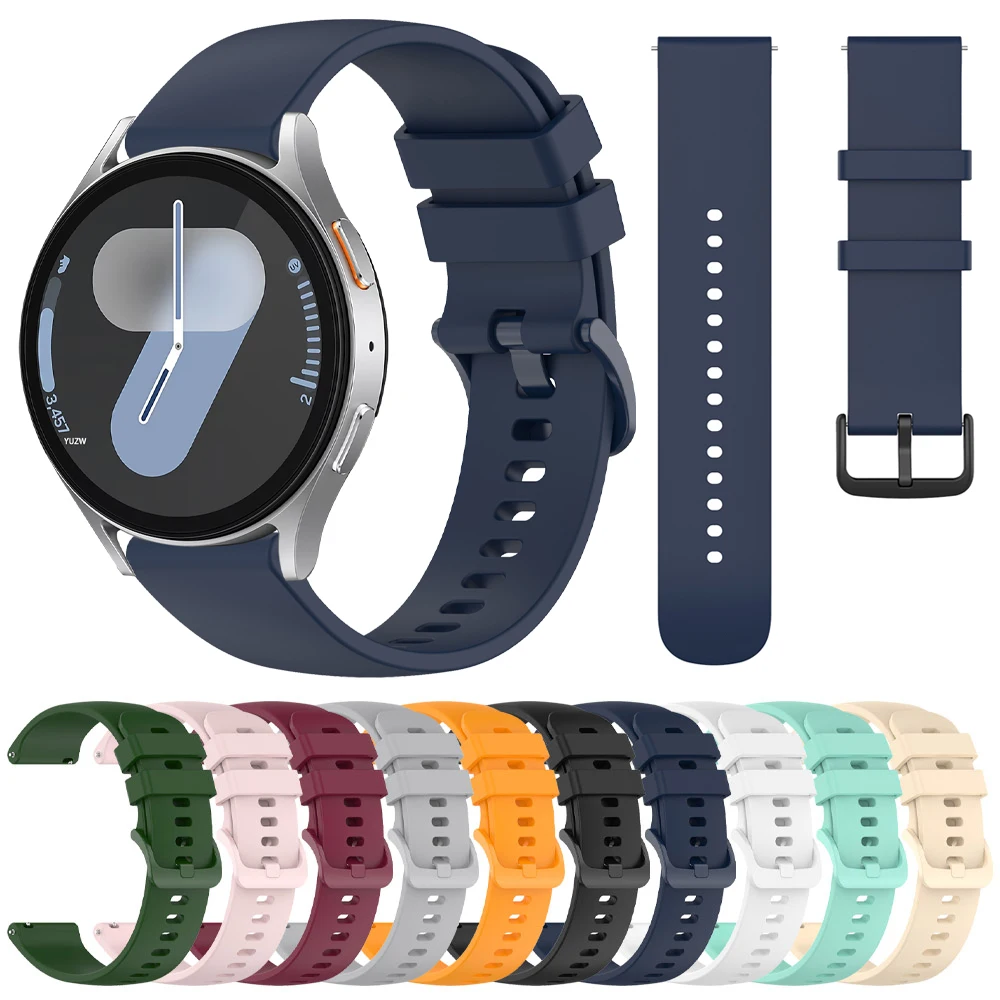 20 mm 22 mm Band für Samsung Galaxy Watch 7/7 LTE/6/4/5 44 mm 40 mm 6 klassisches Silikon-Correa-Armband Galaxy Watch 5 Pro 45 mm Armband
