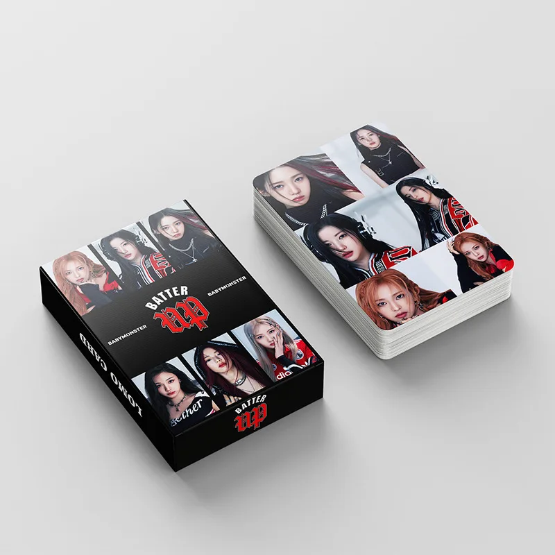 55pcs/set Kpop Babymonster New Album Batter Up LOMO Card AHYEON HARAM RORA PHARITA CHIQUITA RUKA ASA Gift Postcard Photo Card