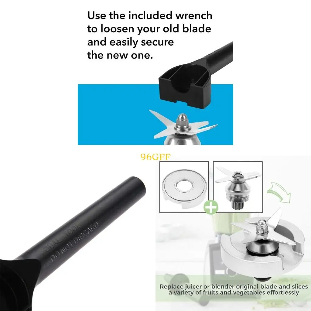 96GF Blade Assembly Retainer Nut Drive Socket Allen Wrench Removal Tool Repair Set Plastic Material for VT5200 Mixer