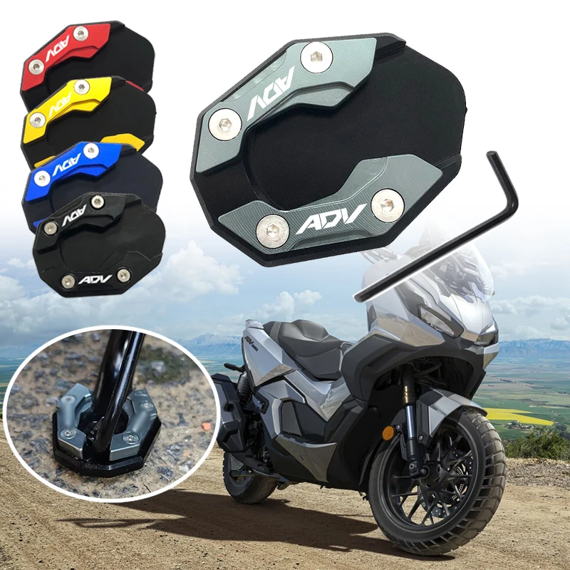 ADV Motorcycle Accessories Side Stand Enlarge Plate Kickstand Extension 5 colors For HONDA ADV150 ADV350 2020 2021 2022 2023