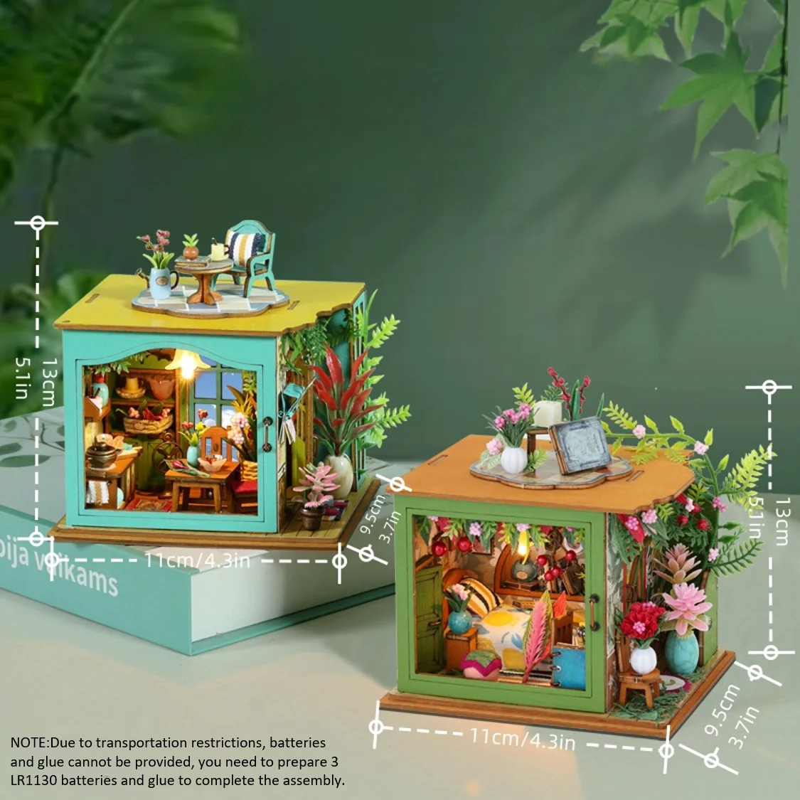 ミニモデルハウスセット、3Dパズル、DIY手作りコテージ、組み立てられたモデルハウス、休日のお祝い、ティーンエイジャーへの誕生日プレゼント