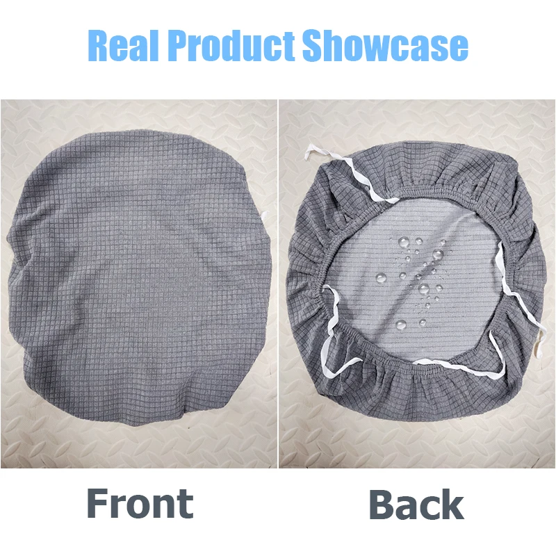 TPU Coated Waterproof Grid Jacquard Chair Cushion Cover Splash Resistant Seat Covers Furniture Slipcover Anti-dirty Home Decor