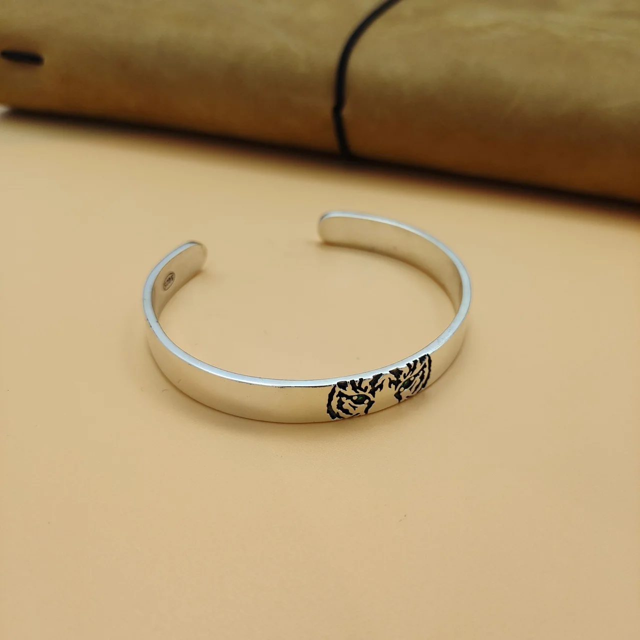 S925 sterling silver stylishretro tiger braceletniche style design couple bracelet young fashion jewelry