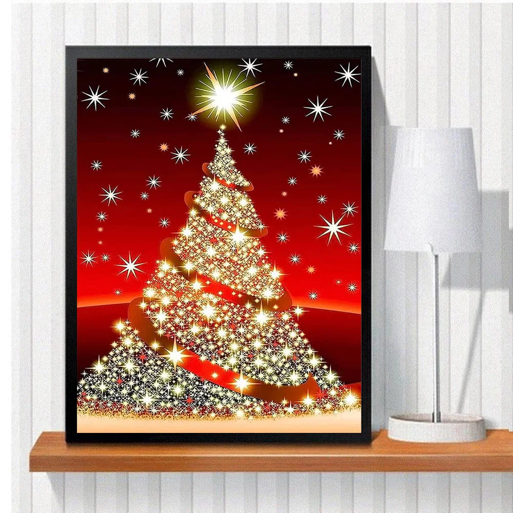 Color Skull 5D DIY Diamond Painting Christmas Tree Diamond Embroidery Cross Stitch Set Full Rhinestone Mosaic Home Decoration