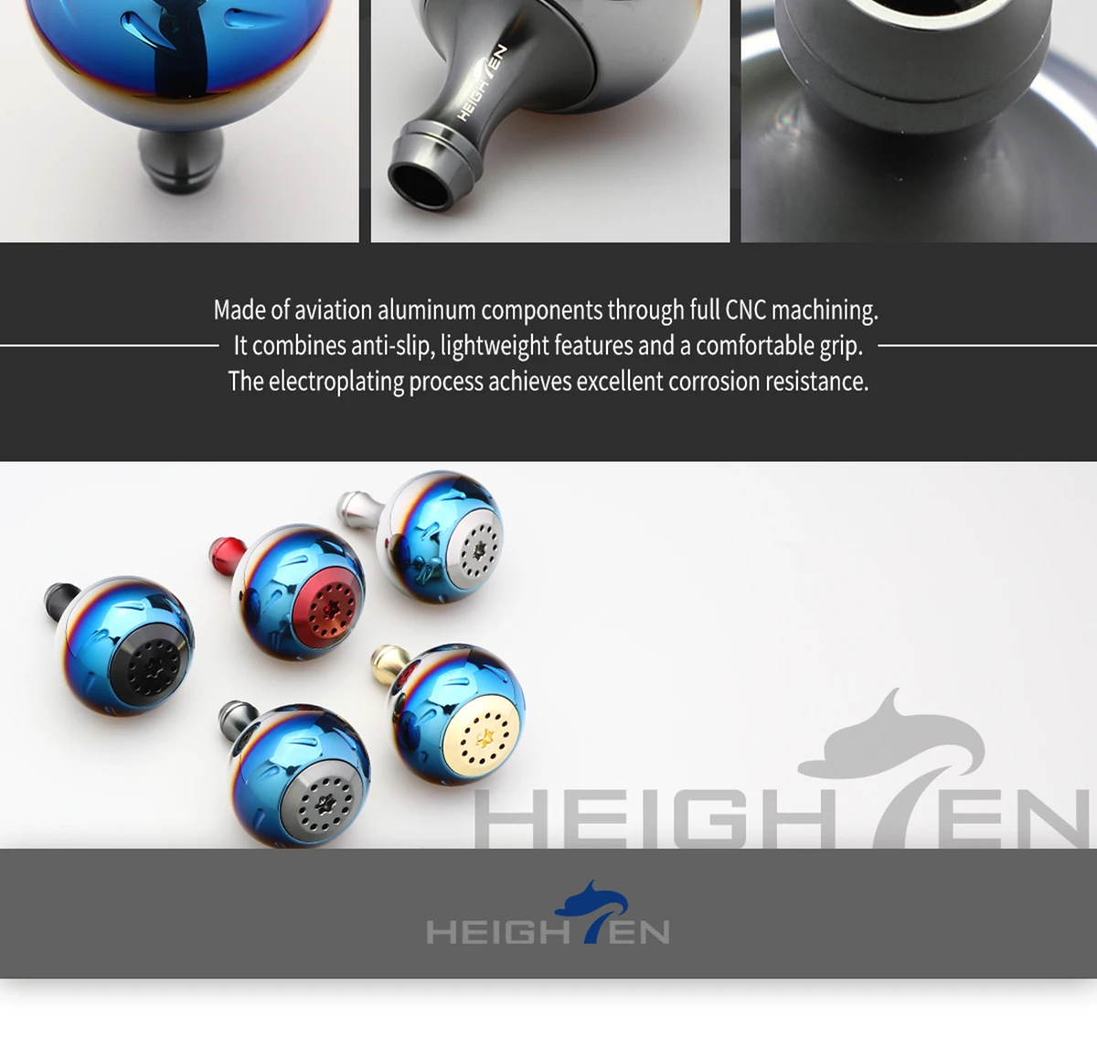 HEIGHTEN Power Handle Knob 30/38/45mm 32g für Shimano Stradic SW Twinpower SW Ultegra 5000-8000 Rollen – Detail 5