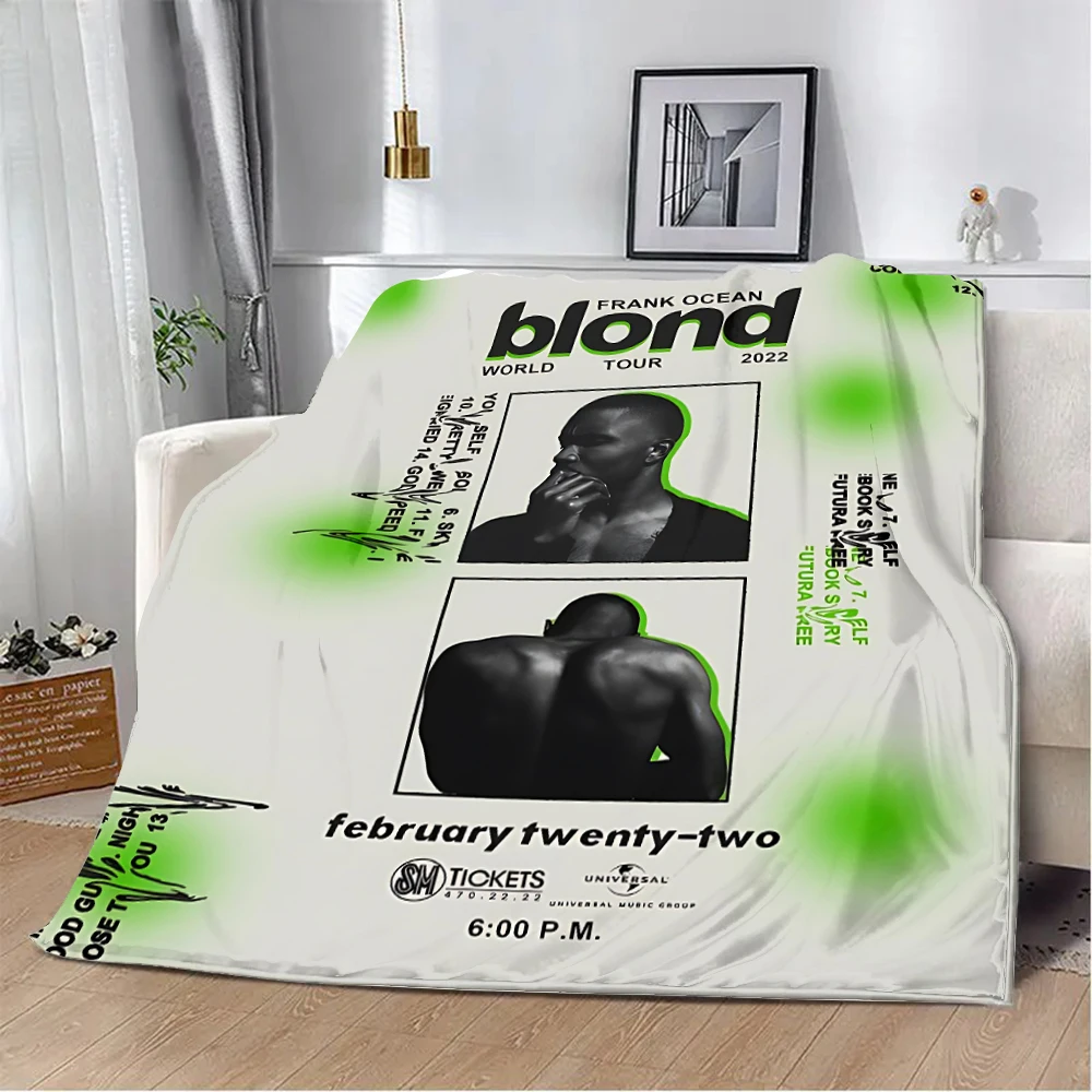 Singer F-Frank Ocean Blonded Printed Blanket Picnic Blankets Warm Blanket Soft and Comfortable Blanket Home Travel Birthday Gift