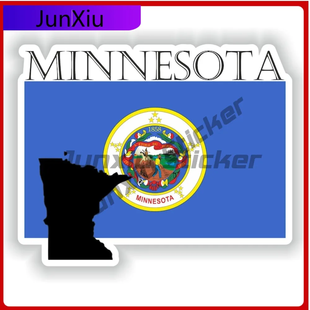 

Minnesota Usa Flag Map Shape Outline Badge Vinyl Sticker Car Decals And Graphics Suv Window Sunshade Motorcycle Stickers For Car