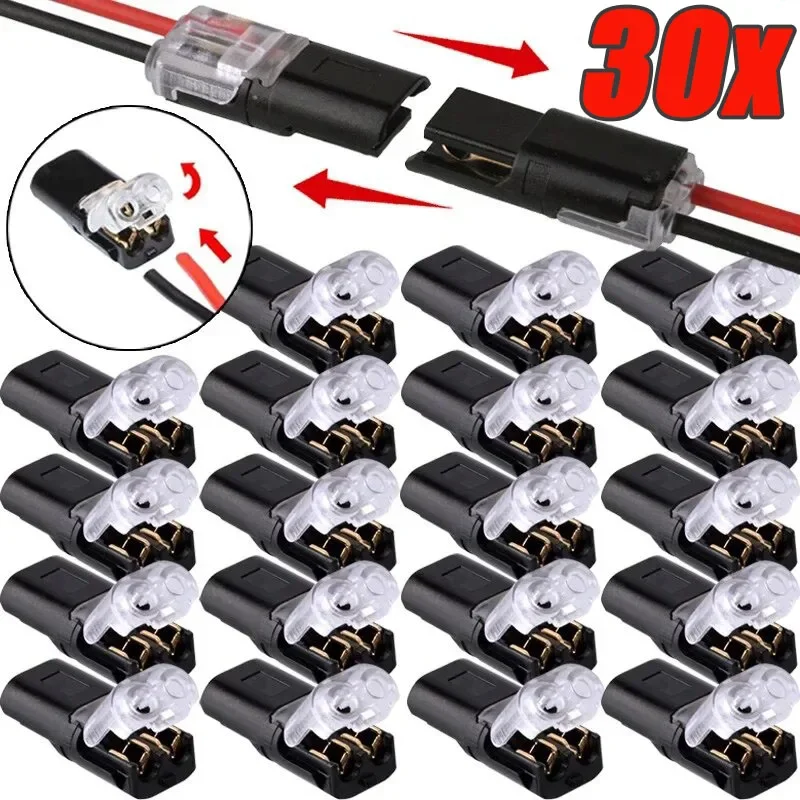 30/1pcs 2 Pin Way Plug Car Waterproof Electrical Connector Wire Cable Automotive Electrical Connectors Strip Terminal Connection