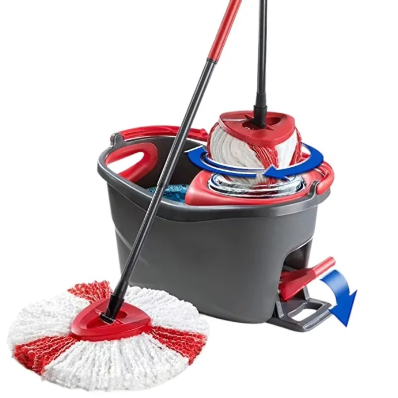 

Microfiber Mop and Barrel Set Household Cleaning Products with 360 Rotary Steel Handle for Floor Cleaning