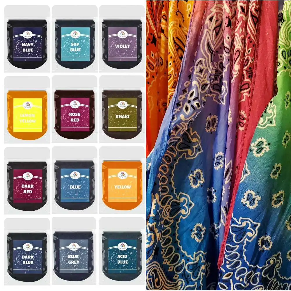 원단 타이 염료 파우더, 오래된 의류 리퍼브 안료, 색상 변경 없음, 면 나일론 의류 타이 염색, 10g