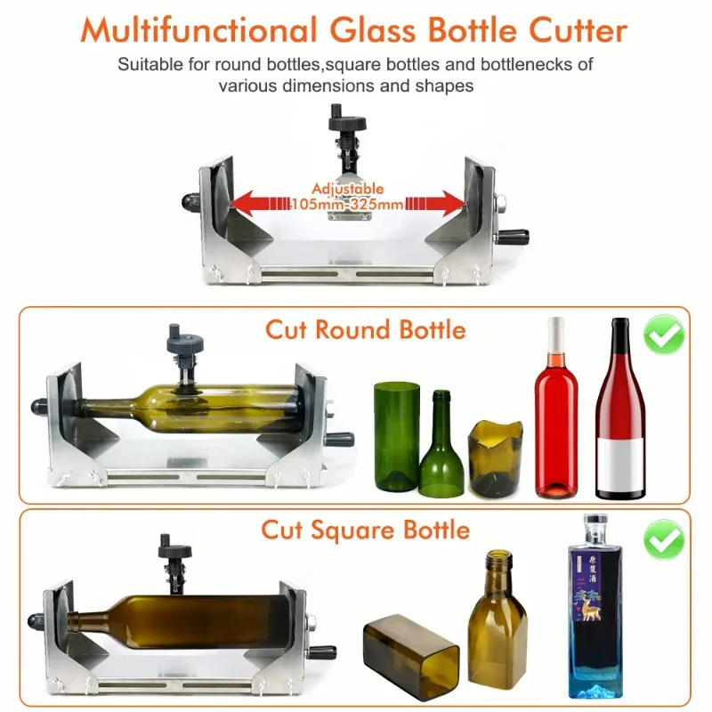 Second generation handwheel glass bottle cutter stainless steel DIY bottle manual multifunctional cutter set