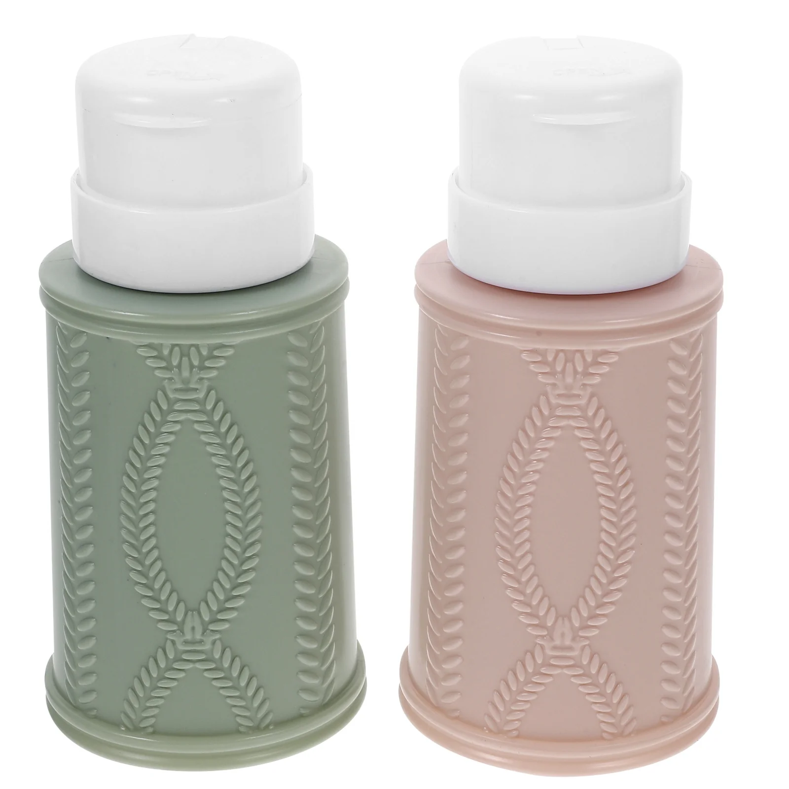 2 Stück Nagellackentferner-Flaschen, 200 ml, nachfüllbare Pumpspender, leere Flüssigkeits-Aufbewahrungsbehälter, Reiseflasche, auslaufsicher