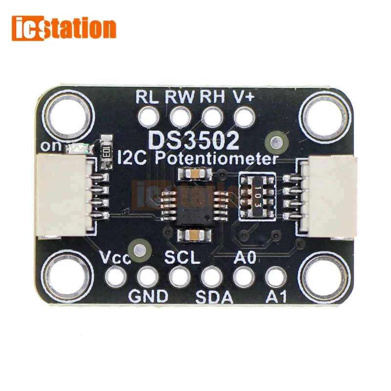 The DS3502 module I2C interface digital potentiometer is compatible with STEMMA QT Qwiic