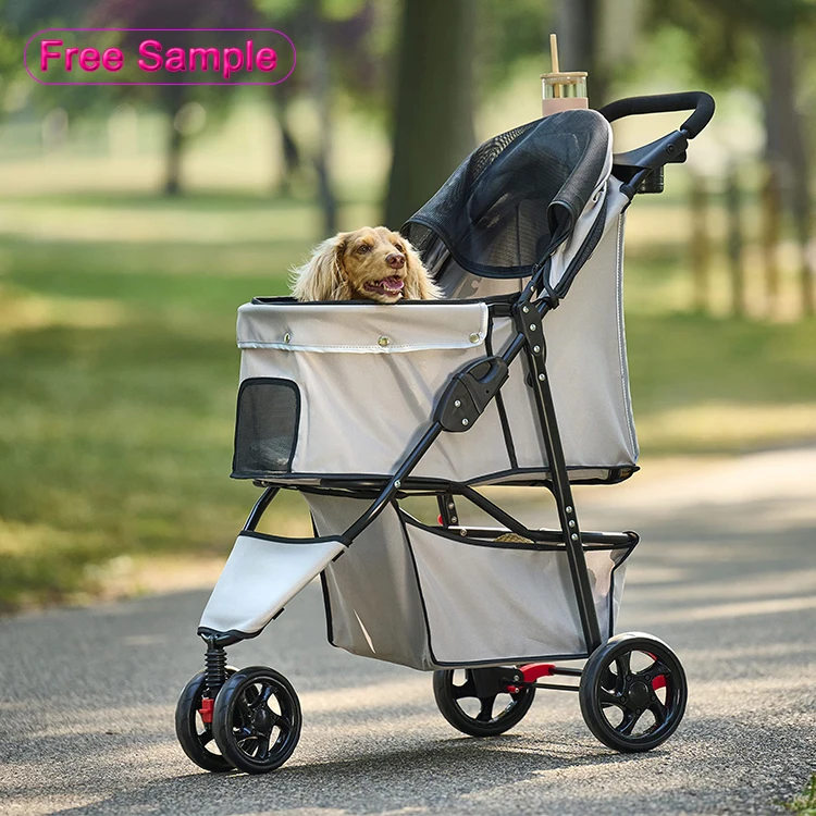 

Pram With Table Cheap 3 Wheels Small Medium Large Two Cat Carriers Pet Trolley Dog Stroller for Dogs
