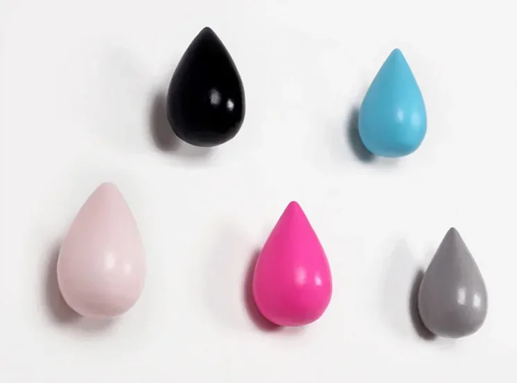 

Small Size Water Drop Shape Coat Racks Wooden Wall Hanger Coat Hook Decorative Hook Home Decoration MI 011