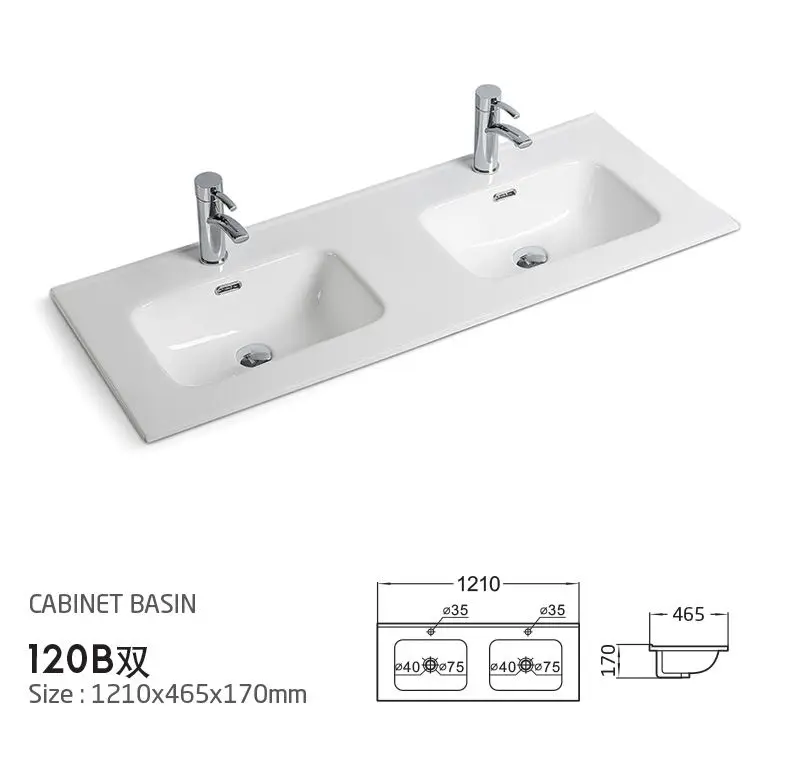 New Product Ceramic rectangle basin for bathroom