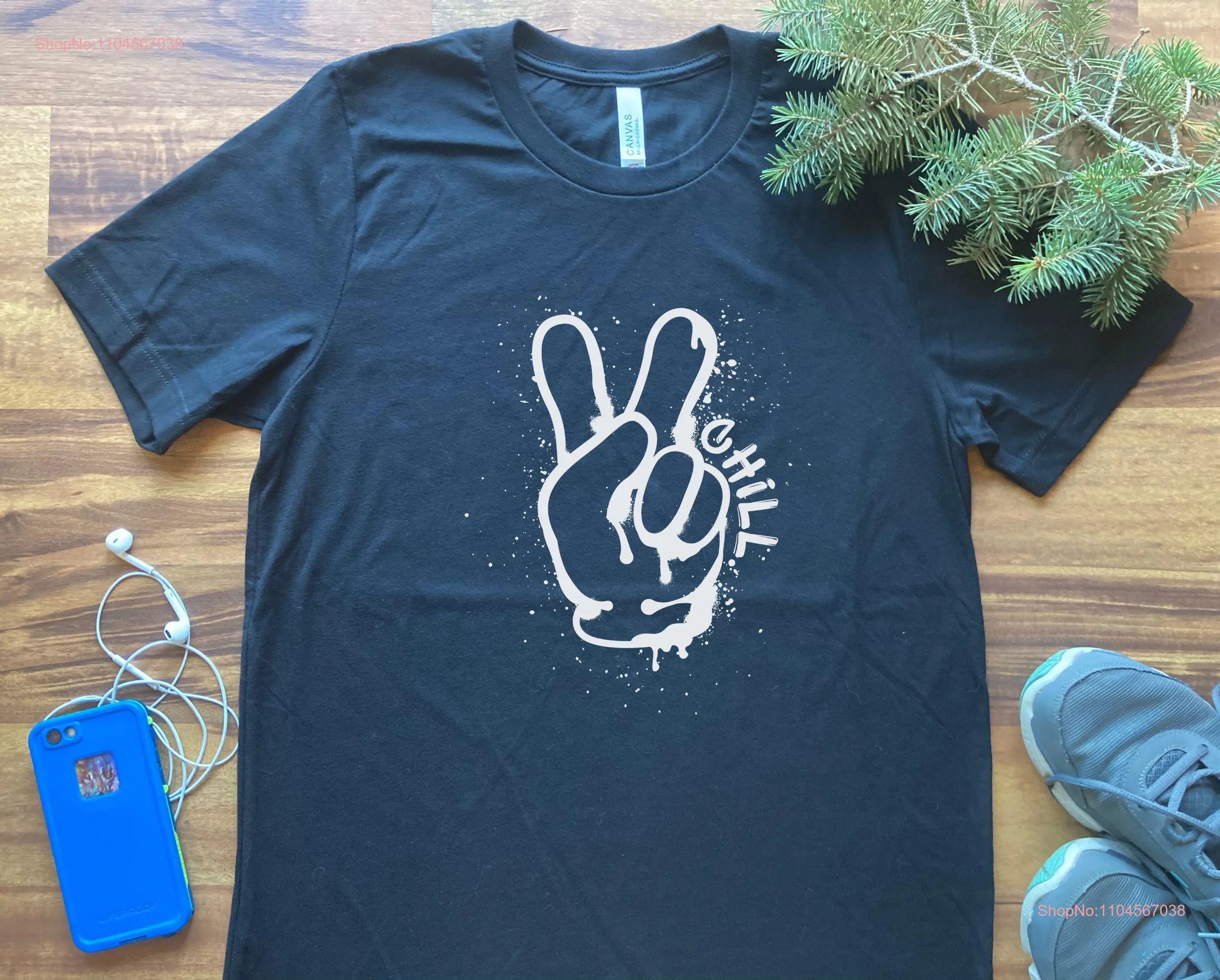 Chill Funny Peace Punk Rock pintura en aerosol estilo Graffiti Emo Humor camiseta Stay Cool Be Frosty mantener la calma enfriando meditación