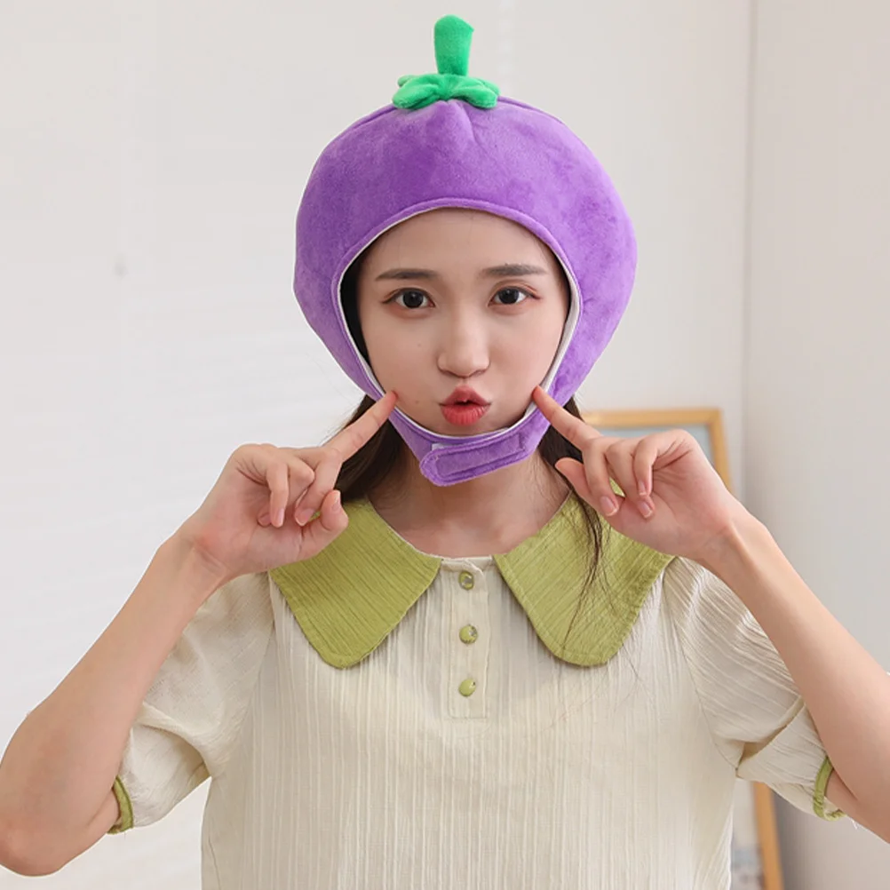 

Eggplant Hat for Halloween Party Costume Festival Event Adult Comfortable Fit Stay Put Design Fun Celebration Gift
