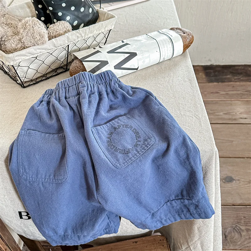 2024 Spring Autumn New Kids Cotton Haren Pants Baby Boy Girl Solid Loose Lantern Trousers Toddler Casual Pants Children Clothes