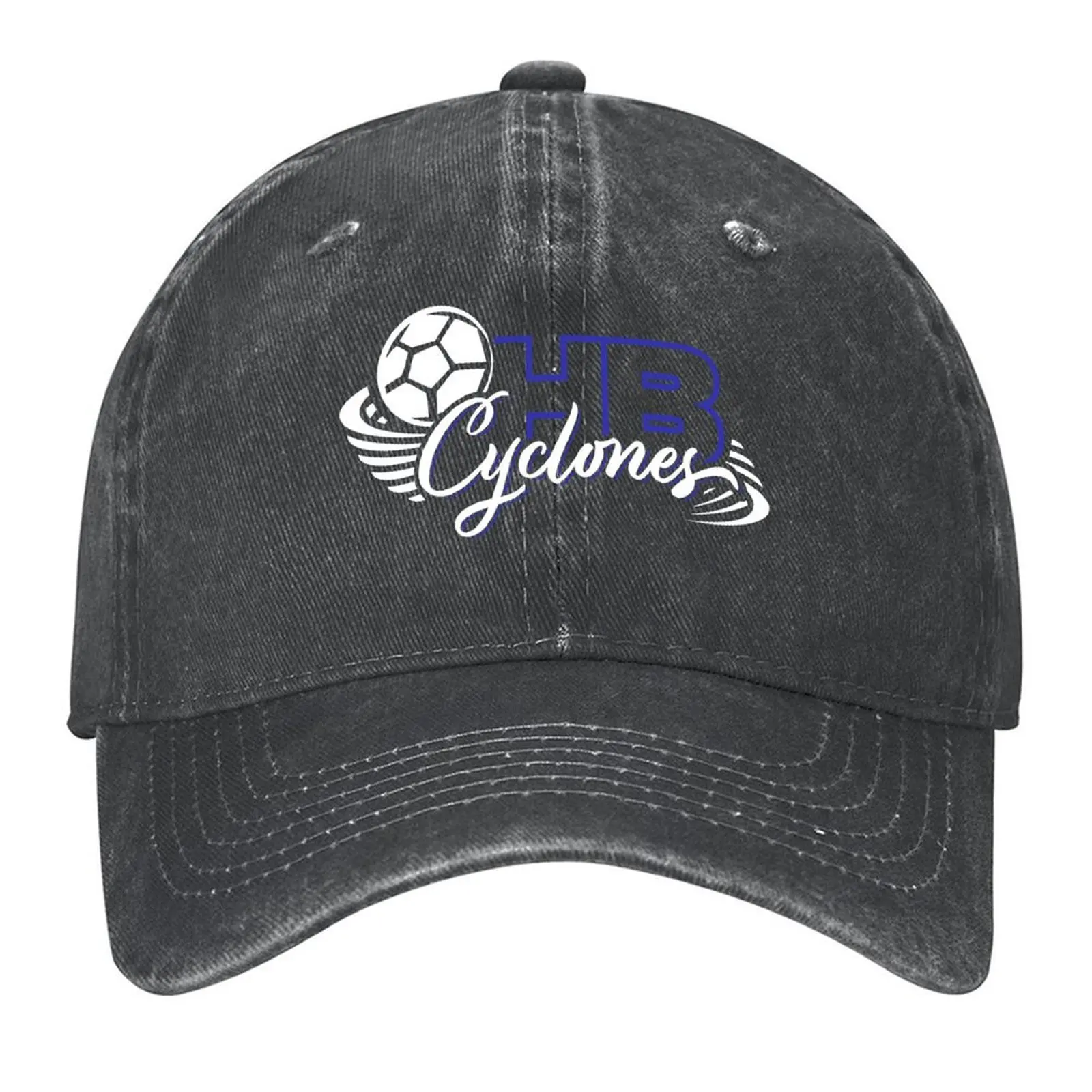 

HB Cyclones - Soccer (White Logo) Baseball Cap Big Size Hat Hat Man Luxury Beach Outing Hat Luxury Brand For Girls Men's