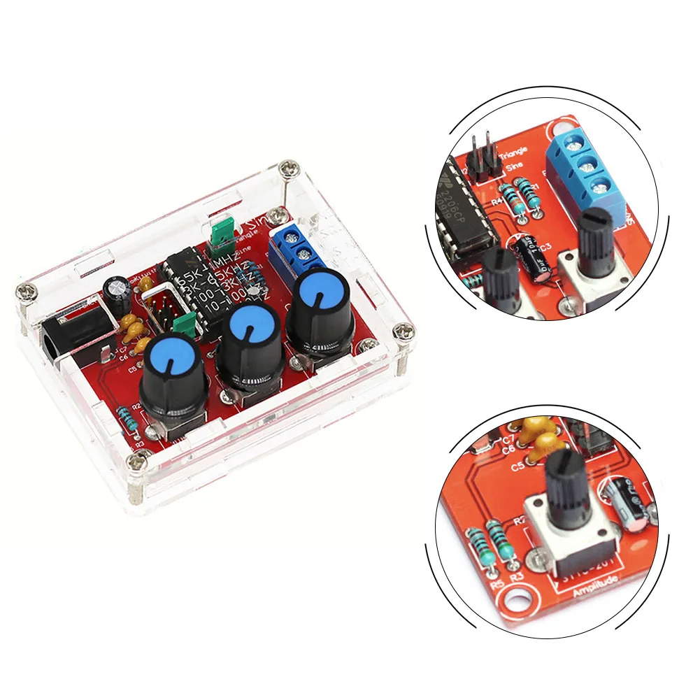 Signal Generators 1Hz-1MHz High-precision Signal Generator DIY And Shell Sine Triangle Square Wave Instrument Parts Accessories