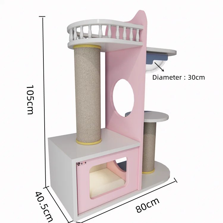 

Cheap Cat House Pet Houses & Furniture Large Playground Indoor Large Wooden Cat Tree House Cat Climbing Shelf