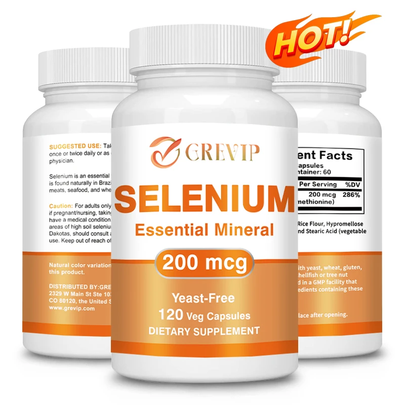 Selenium - Thyroid Support, for Energy Levels, Metabolism, Fatigue and Brain Function