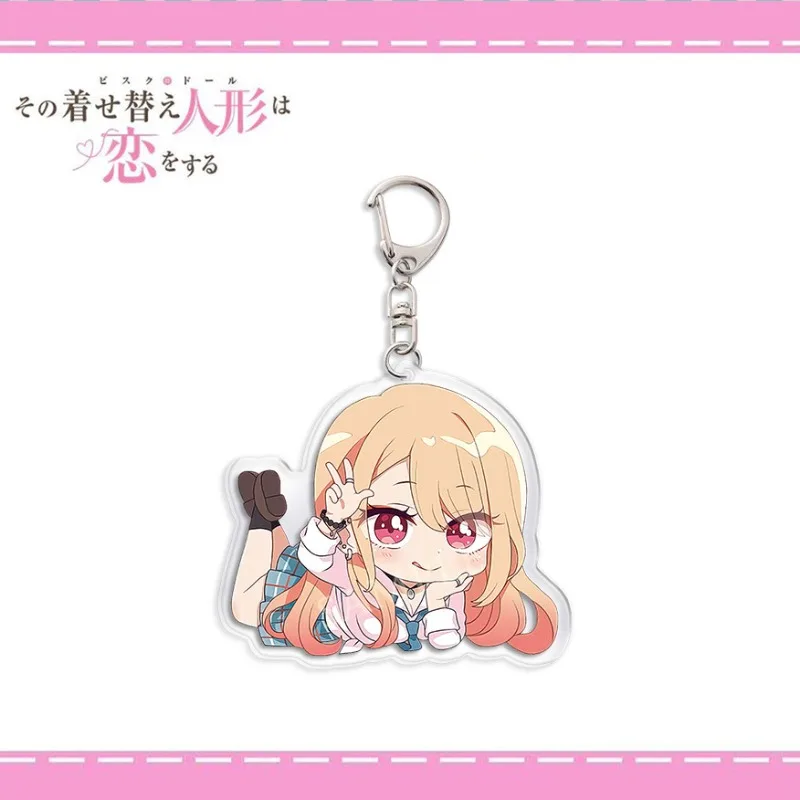 My Dress Up Darling Anime Keychain Gojo Wakana Kitagawa Marin Acrylic Key Chain Woman Q Version Bag Pendent Decor Accessories