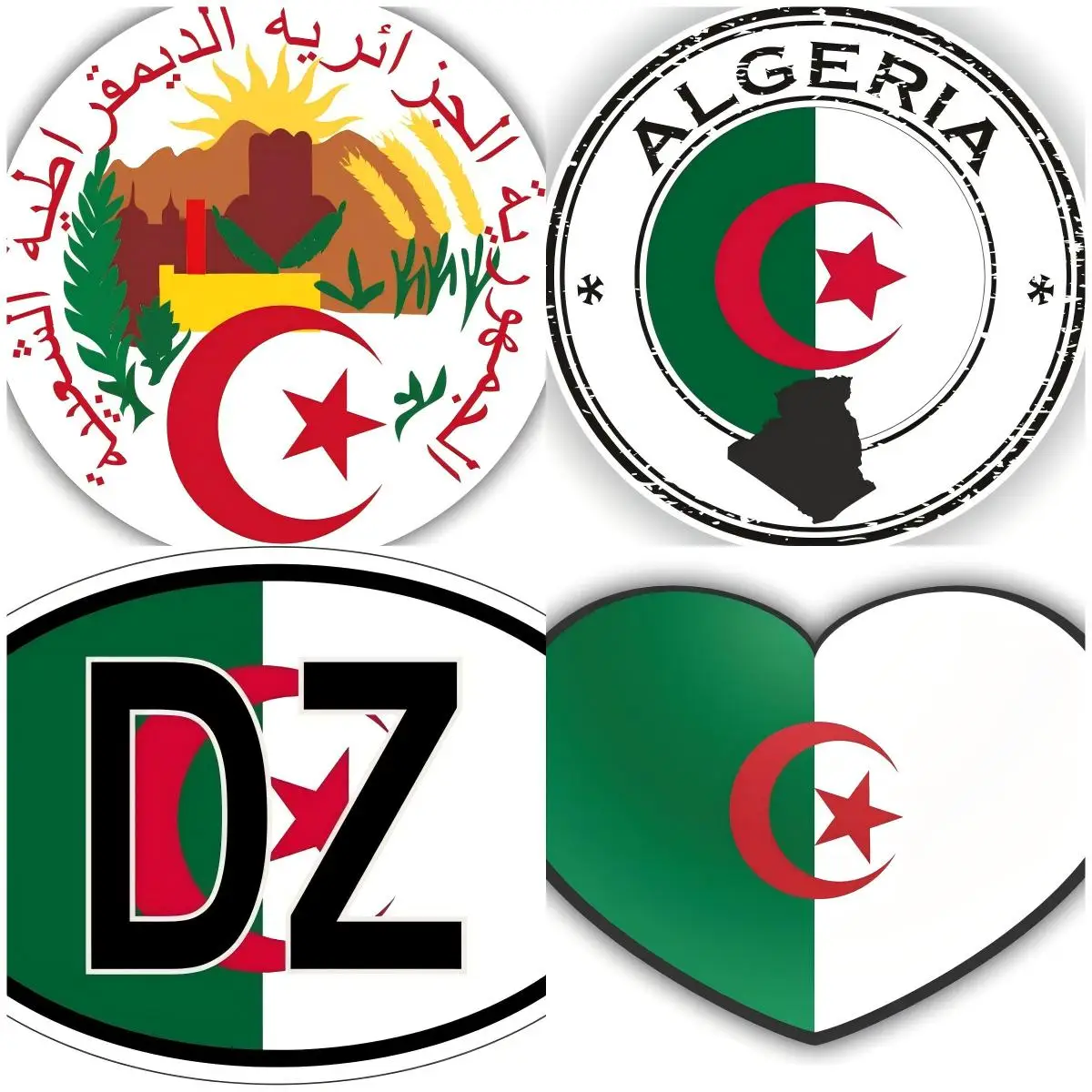 

ALGERIA Weatherproof Vinyl Sticker Car Truck Van Bumper Window Laptop Cup Wall Accessories