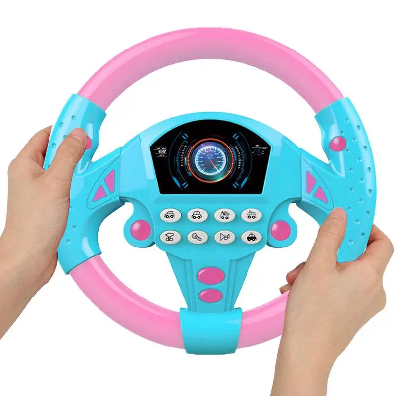 Multi Functional Rotation Simulation Steering Wheel Simulation Driving Car Children\'s Co Pilot Electric Toy Vocal Toy Gift