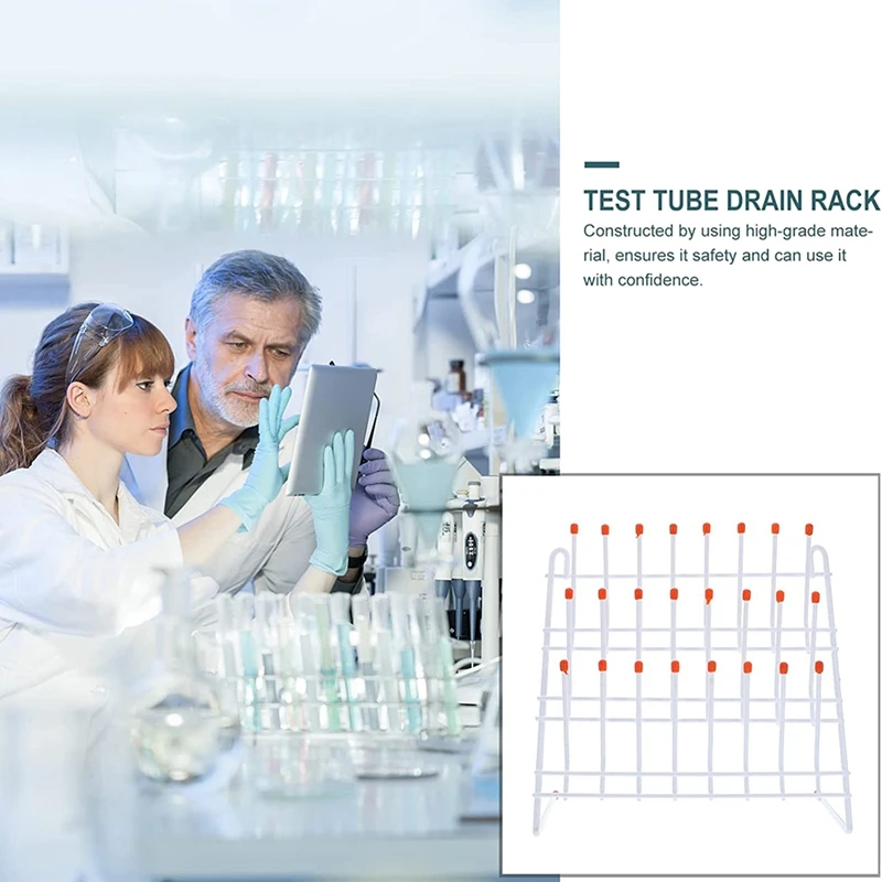 Lab Drying Rack 24 Pegs Lab Glassware Rack Wire Glassware Drying Rack Wall Mount/Freestanding Lab Glass Drying Rack