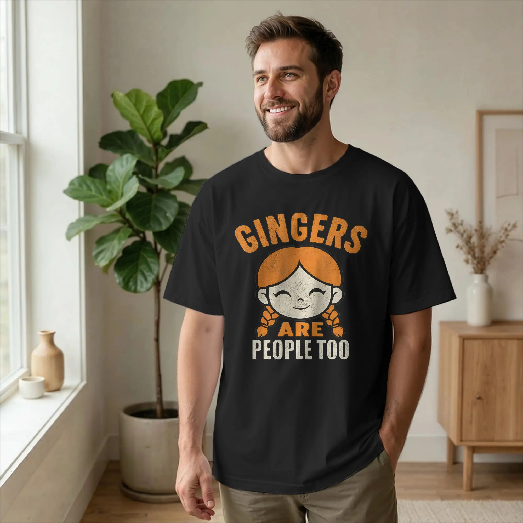 Shrinking Gingers are People Too T Shirts Men's  Pure Cotton Cool T-Shirt Round Collar Funny Tees Short Sleeve merch Summer
