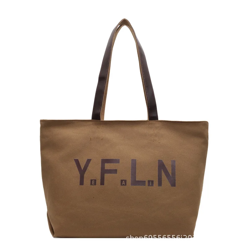 حقيبة قماش ذات سعة كبيرة 2025 - حقيبة كتف عصرية للنساء، حقيبة حمل كاجوال، حقيبة يد للتنقل