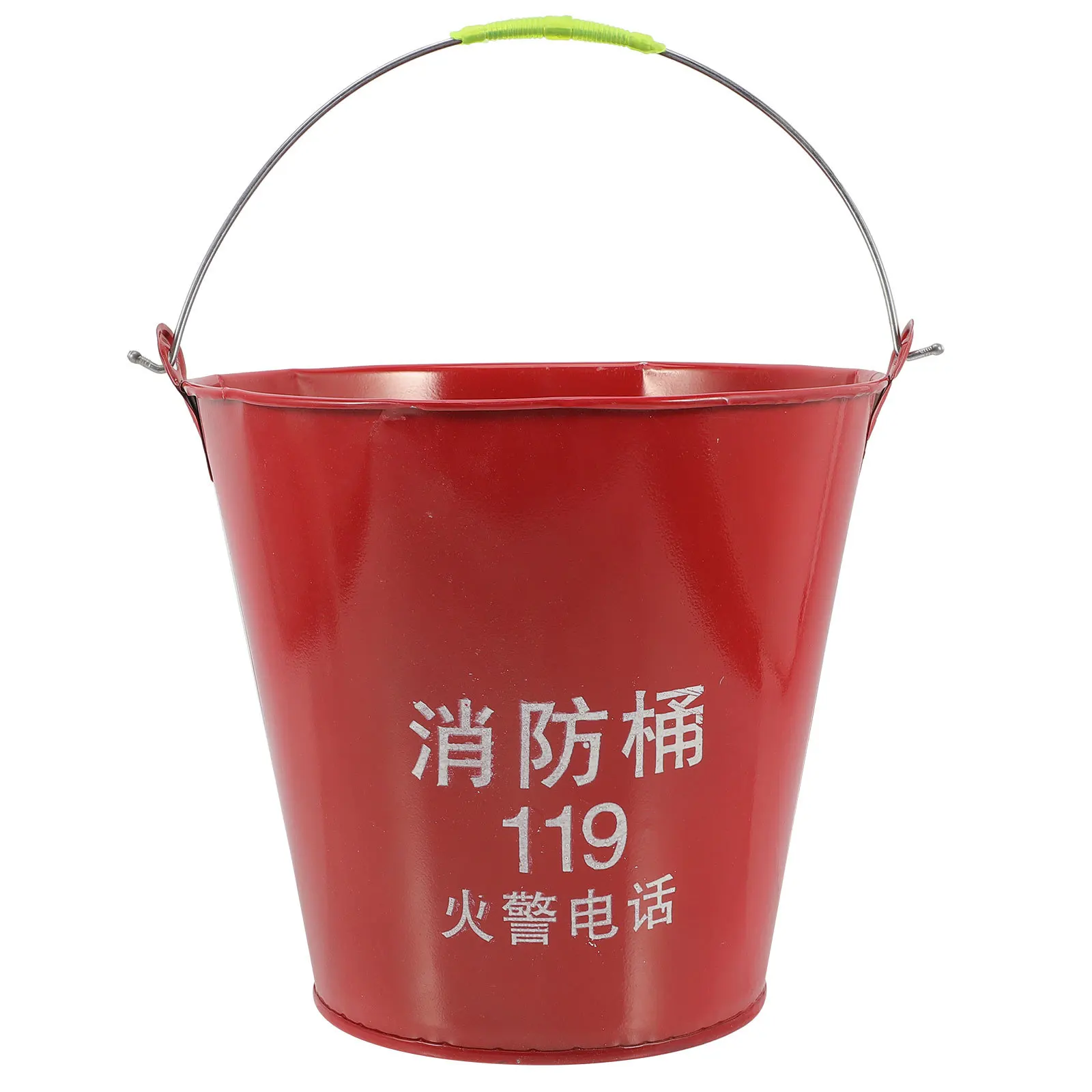 Fire Emergency Sand Bucket Iron Scratch Resistant Portable Handheld Utility Bucket Strong Bearing Capacity Metal Storage